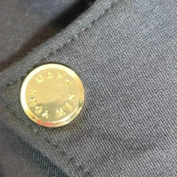 Marc NY Andrew Marc Knit Moto Navy Jacket Size Medium - Picture 6 of 12